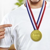 MÉDAILLE D\'OR RÉSINE SUPER PAPA RUBAN FRANCE
