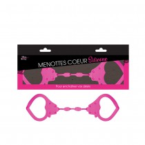 MENOTTES ÉROTIQUE COEUR EN SILICONE