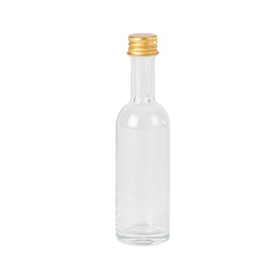 MIGNONETTE VERRE BOUCHON HERMÉTIQUE OR 50ML 13CM