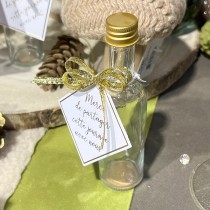 MIGNONETTE VERRE BOUCHON HERMÉTIQUE OR 50ML 13CM