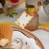 MIGNONETTE VERRE BOUCHON MÉTAL OR 50ML 5X8X4.3CM