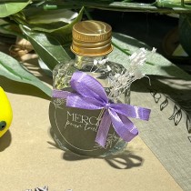 MIGNONETTE VERRE BOUCHON MÉTAL OR 50ML 5X8X4.3CM