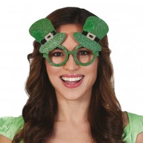 MONTURE LUNETTES CHAPEAU VERT PAILLETÉ LEPRECHAUN