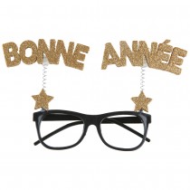 MONTURE PAIRE DE LUNETTES BONNE ANNÉE OR ADULTE