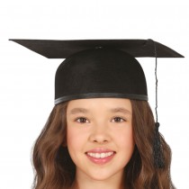 MORTARBOARD TISSU NOIR REMISE DIPL?\ ME USA ENFANT