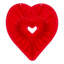 MOULE SILICONE CŒUR AJOURÉ 22X9.5X15CM ROUGE