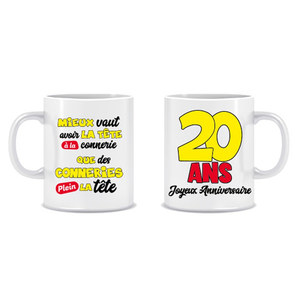 MUG ÂGE ANNIVERSAIRE 20 ANS