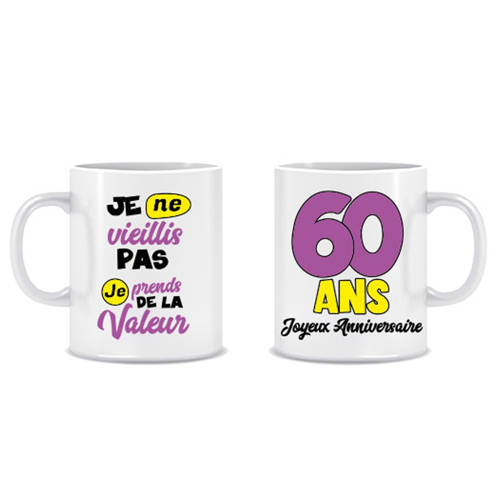 MUG ÂGE ANNIVERSAIRE 60 ANS