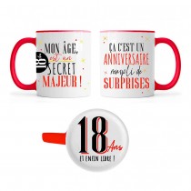 MUG CÉRAMIQUE ANNIVERSAIRE SECRET 18ANS 355ML