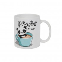 MUG CÉRAMIQUE KAWAII PAUSE GOURMANDE 30CL BLANC