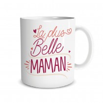 MUG CÉRAMIQUE LA PLUS BELLE MAMAN 9.5CM BLANC