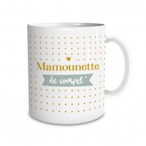 MUG CÉRAMIQUE MAMOUNETTE DE COMPET 9.5CM BLANC