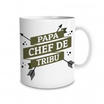 MUG CÉRAMIQUE PAPA CHEF DE TRIBU