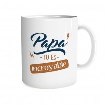 MUG CÉRAMIQUE PAPA INCROYABLE 9.5CM BLANC