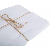 NAPPE GAZE DE COTON LAVABLE 1.3X2.4M BLANC