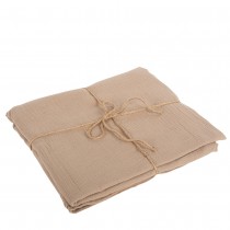 NAPPE GAZE DE COTON LAVABLE 1.3X2.4M TAUPE