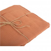 NAPPE GAZE DE COTON LAVABLE 1.3X2.4M TERRACOTTA