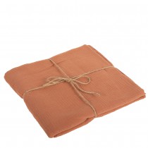 NAPPE GAZE DE COTON LAVABLE 1.3X2.4M TERRACOTTA