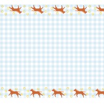 NAPPE PAPIER À CARREAUX CHEVAL 180X120CM BLEU
