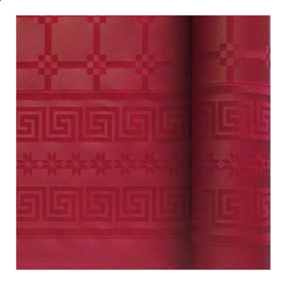 NAPPE PAPIER DAMASSÉ 6X1.18M ROUGE