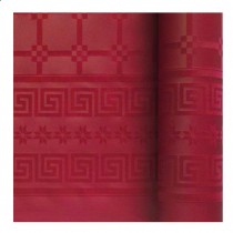 NAPPE PAPIER DAMASSÉ 6X1.18M ROUGE