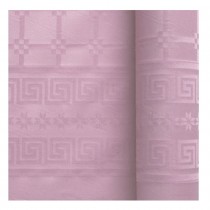 NAPPE PAPIER DAMASSÉ 6X1.18M VIEUX ROSE