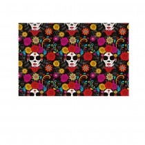 NAPPE PLASTIQUE CATRINA SQUELETTE 137X274CM NOIR