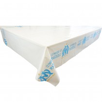 NAPPE PLASTIQUE OM FOOTBALL 130X180CM BLANC