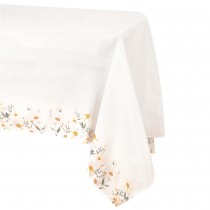 NAPPE TISSU POLYESTER MARGUERITE 145X240CM BLANC