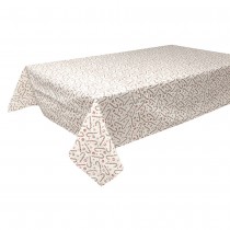 NAPPE TOILE SUCRE D\'ORGE PAILLETÉ 140X240CM BLANC