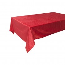 NAPPE VELOURS ÉPAIS MOTIF MÉTAL 140X240CM ROUGE