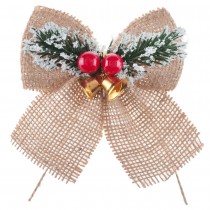 NUD JUTE BRANCHAGES GRELOTS 12X12X3.5CM ROUGE