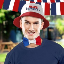 NŒUD PAPILLON COCORICO FRANCE SUPPORTER ADULTE