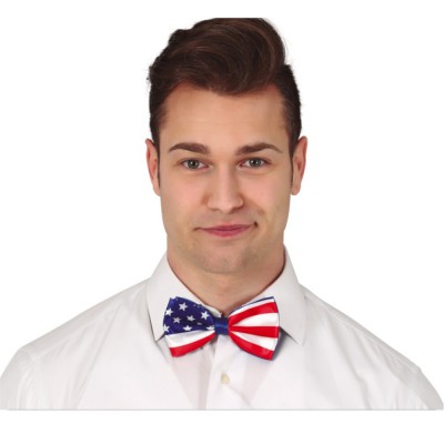 NŒUD PAPILLON DRAPEAU NATIONAL ÉTATS-UNIS ADULTE