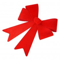 NŒUD PLASTIQUE VELOURS 50.8X66CM ROUGE