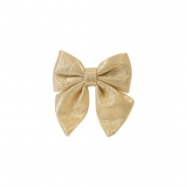 N?\'UD DÉCO TISSU STRIÉ 15X13CM OR MÉTAL