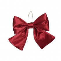 N?\'UD DÉCORATIF TISSU BRILLANT 22X19CM ROUGE