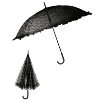 OMBRELLE GOTHIQUE ROSIER NOIR 70CM