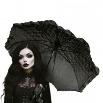 OMBRELLE GOTHIQUE ROSIER NOIR 70CM