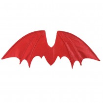 PAIRE D\'AILES DIABLE 90X35CM ROUGE PAILLETÉ