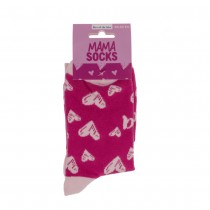 PAIRE DE CHAUSSETTES COTON ROSE CUR MAMAN FEMME