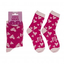 PAIRE DE CHAUSSETTES COTON ROSE CUR MAMAN FEMME