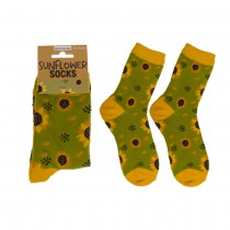 PAIRE DE CHAUSSETTES COTON VERT TOURNESOL FEMME