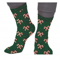 PAIRE DE CHAUSSETTES NOËL SUCRE D\'ORGE VERT ADULTE