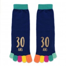 PAIRE DE CHAUSSETTES ORTEILS ANNIVERSAIRE 30AINE