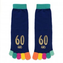 PAIRE DE CHAUSSETTES ORTEILS ANNIVERSAIRE 60AINE