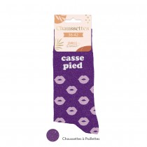 PAIRE DE CHAUSSETTES PAILLETTES CASSE-PIED FEMME