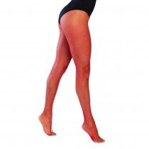PAIRE DE COLLANTS RÉSILLE FIN ROUGE FEMME