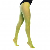 PAIRE DE COLLANTS RÉSILLE FIN VERT FLUO UV FEMME