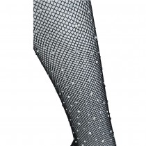 PAIRE DE COLLANTS STRASS RÉSILLE NOIR FEMME